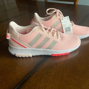 Pink Glitter Adidas Shoes